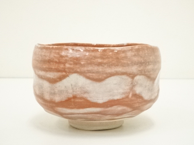 土風炉 吉向焼 道具 ] - 道具 吉向焼 吉向陶荘造 赤楽茶碗（共箱） | ネットショップ